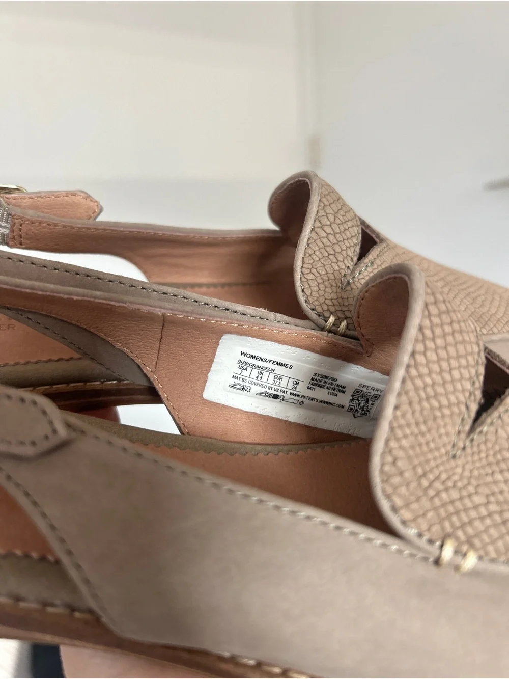 Sperry Saybrook slingback flats pointed toe Loafer mule size 7